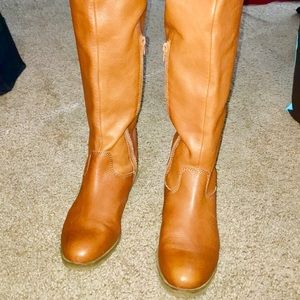 LUCKY BRAND, TALL BROWN FUR BOOTS!